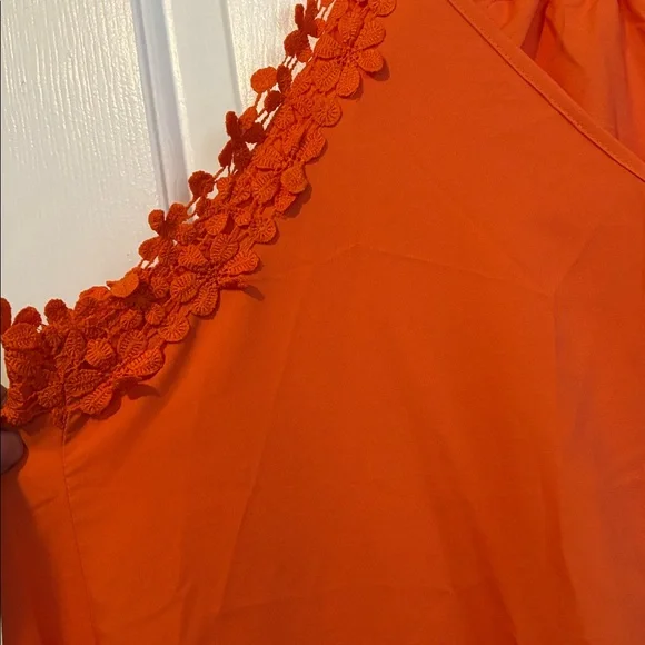 Orange Sleeveless Dress - Picture 3 of 4